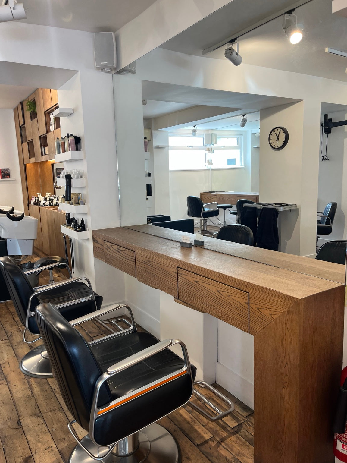 Clean commercial hair salon