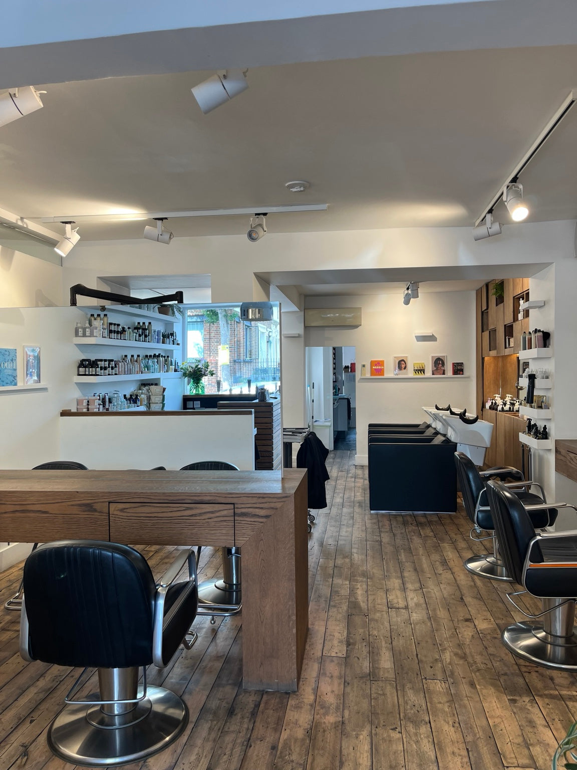 Freshly cleaned hair salon interior